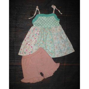 Boutique Floral Tunic & Shorts Girls Outfit Set